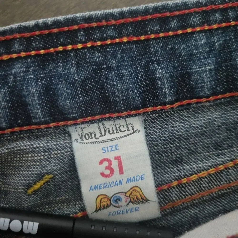 Von Dutch Women's Bootcut Jeans - Faded Blue Wash - Picture 7 of 9